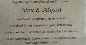 Bride Sends Parents “F--k You” Non-Invitation to Her Wedding Bride Sends Parents “F--k You” Non-Invitation to Her Wedding
