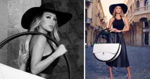 النجمة مايا دياب والحقيبة عملاقة النجمة مايا دياب والحقيبة عملاقة